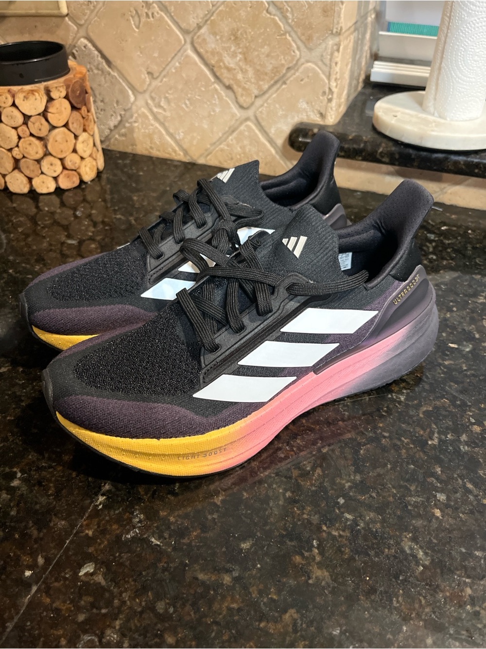 adidas Boost 5x with Pink and Yellow Gradient Midsole